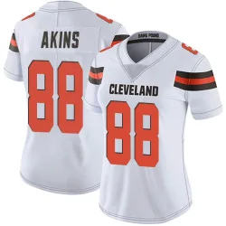 Cleveland Browns Women's Limited White Vapor Untouchable Jersey (88 Jordan Akins)