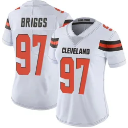 Cleveland Browns Women's Limited White Vapor Untouchable Jersey (97 Jowon Briggs)