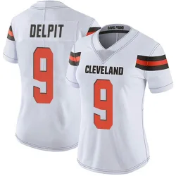 Cleveland Browns Women's Limited White Vapor Untouchable Jersey (9 Grant Delpit)