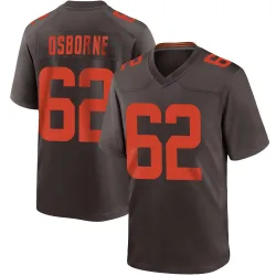 Cleveland Browns Youth Game Brown Alternate Jersey (62 Justin Osborne)