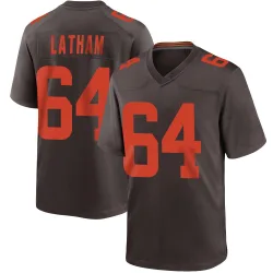 Cleveland Browns Youth Game Brown Alternate Jersey (64 Brady Latham)