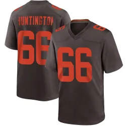 Cleveland Browns Youth Game Brown Alternate Jersey (66 Adin Huntington)