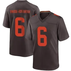 Cleveland Browns Youth Game Brown Alternate Jersey (6 Jeremiah Owusu-Koramoah)