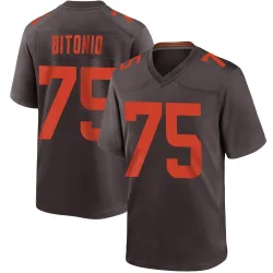 Cleveland Browns Youth Game Brown Alternate Jersey (75 Joel Bitonio)