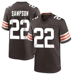 Cleveland Browns Youth Game Brown Team Color Jersey (22 Dylan Sampson)