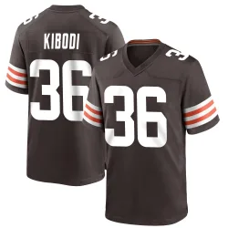 Cleveland Browns Youth Game Brown Team Color Jersey (36 Jacob Kibodi)