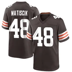 Cleveland Browns Youth Game Brown Team Color Jersey (48 Brent Matiscik)