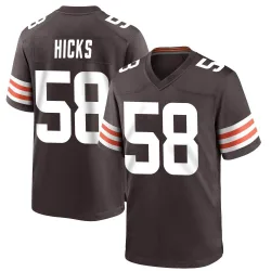 Cleveland Browns Youth Game Brown Team Color Jersey (58 Jordan Hicks)