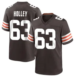 Cleveland Browns Youth Game Brown Team Color Jersey (63 Ralph Holley)
