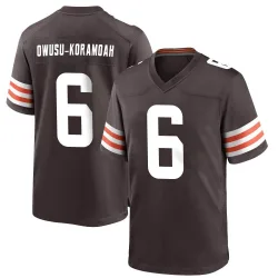 Cleveland Browns Youth Game Brown Team Color Jersey (6 Jeremiah Owusu-Koramoah)