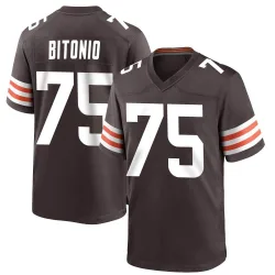 Cleveland Browns Youth Game Brown Team Color Jersey (75 Joel Bitonio)