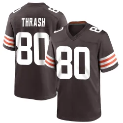 Cleveland Browns Youth Game Brown Team Color Jersey (80 Jamari Thrash)