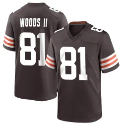 Cleveland Browns Youth Game Brown Team Color Jersey (81 Michael Woods II)