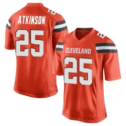 Cleveland Browns Youth Game Orange Alternate Jersey (25 George Atkinson)