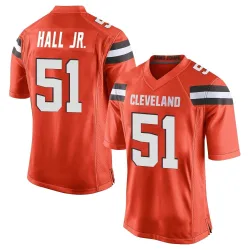 Cleveland Browns Youth Game Orange Alternate Jersey (51 Mike Hall Jr.)