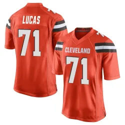 Cleveland Browns Youth Game Orange Alternate Jersey (71 Cornelius Lucas)