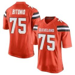 Cleveland Browns Youth Game Orange Alternate Jersey (75 Joel Bitonio)