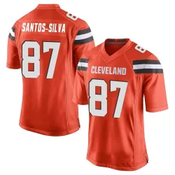 Cleveland Browns Youth Game Orange Alternate Jersey (87 Marcus Santos-Silva)