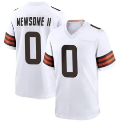Cleveland Browns Youth Game White Jersey (0 Greg Newsome II)