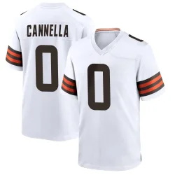 Cleveland Browns Youth Game White Jersey (0 Sal Cannella)
