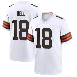 Cleveland Browns Youth Game White Jersey (18 David Bell)