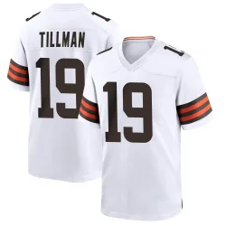 Cleveland Browns Youth Game White Jersey (19 Cedric Tillman)