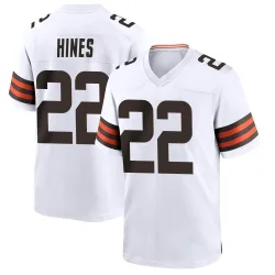 Cleveland Browns Youth Game White Jersey (22 Nyheim Hines)