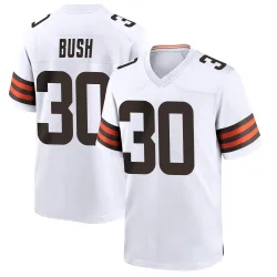 Cleveland Browns Youth Game White Jersey (30 Devin Bush)