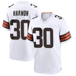 Cleveland Browns Youth Game White Jersey (30 Duron Harmon)