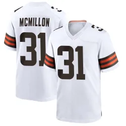 Cleveland Browns Youth Game White Jersey (31 Donovan McMillon)