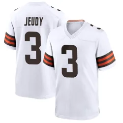 Cleveland Browns Youth Game White Jersey (3 Jerry Jeudy)