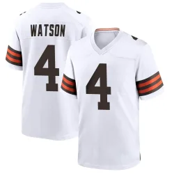 Cleveland Browns Youth Game White Jersey (4 Deshaun Watson)