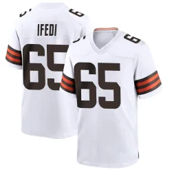 Cleveland Browns Youth Game White Jersey (65 Germain Ifedi)