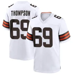 Cleveland Browns Youth Game White Jersey (69 Lorenzo Thompson)