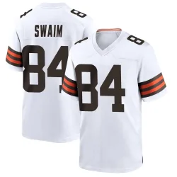 Cleveland Browns Youth Game White Jersey (84 Geoff Swaim)
