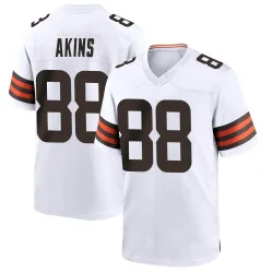 Cleveland Browns Youth Game White Jersey (88 Jordan Akins)