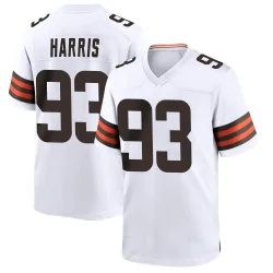 Cleveland Browns Youth Game White Jersey (93 Shelby Harris)
