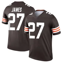 Cleveland Browns Youth Legend Brown Jersey (27 LaMareon James)