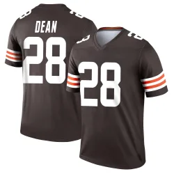 Cleveland Browns Youth Legend Brown Jersey (28 Trey Dean III)