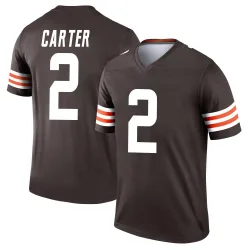 Cleveland Browns Youth Legend Brown Jersey (2 DeAndre Carter)