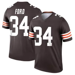 Cleveland Browns Youth Legend Brown Jersey (34 Jerome Ford)