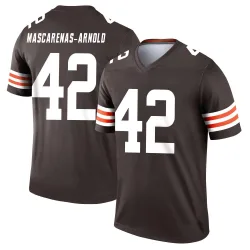 Cleveland Browns Youth Legend Brown Jersey (42 Easton Mascarenas-Arnold)