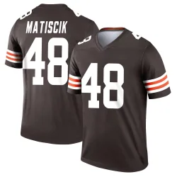 Cleveland Browns Youth Legend Brown Jersey (48 Brent Matiscik)