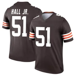 Cleveland Browns Youth Legend Brown Jersey (51 Mike Hall Jr.)