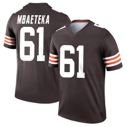 Cleveland Browns Youth Legend Brown Jersey (61 Roy Mbaeteka)
