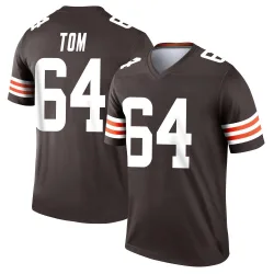 Cleveland Browns Youth Legend Brown Jersey (64 Cameron Tom)
