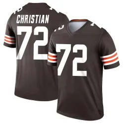 Cleveland Browns Youth Legend Brown Jersey (72 Geron Christian)