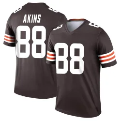 Cleveland Browns Youth Legend Brown Jersey (88 Jordan Akins)