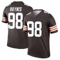 Cleveland Browns Youth Legend Brown Jersey (98 Marcus Haynes)