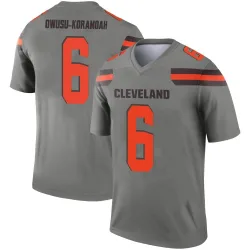 Cleveland Browns Youth Legend Inverted Silver Jersey (6 Jeremiah Owusu-Koramoah)